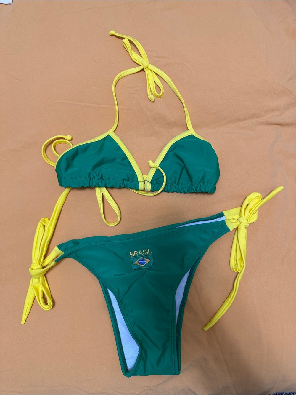 Brasil Bikini with Yellow Trim